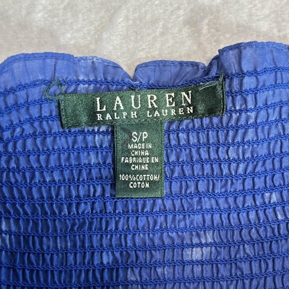 LAUREN RALPH LAUREN Maxi Dress Tiered Tie-Shoulder Tropical Print Ruched Tube SP - Picture 11 of 13